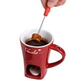 thumbnail image 6 of Chocolate Melting Cup Chocolate Fondue Mug Heating Food Ceramic Mug Daily Kitchen Supplies (Red), 6 of 10