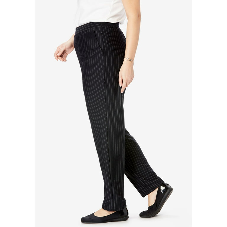 Woman Within Women's Plus Size Straight Leg Ponte Knit Pant Pant
