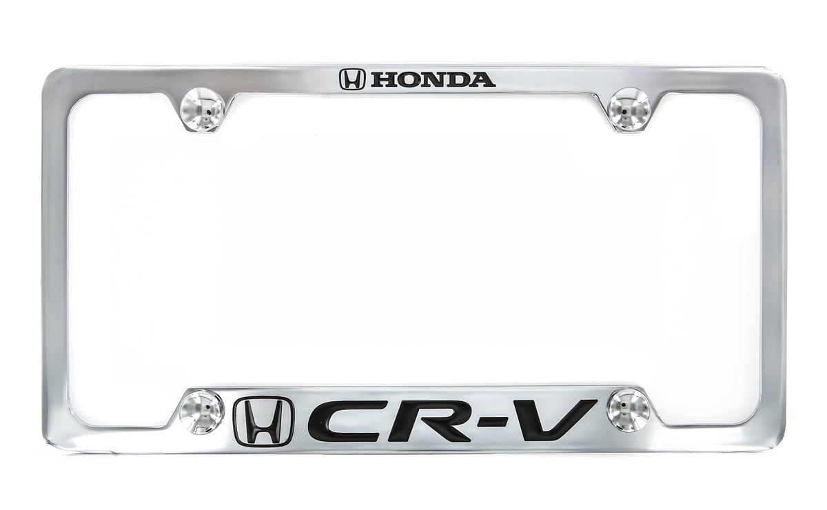 Honda CR-V Chrome Plated Zinc License Plate Frame Holder bottom engraved 4 Hole