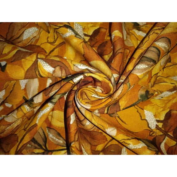 Premium Viscose Rayon fabric with foil print 58" wide available in four colors