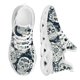 thumbnail image 1 of Zapatos planos con estampado de calaveras góticas y flores para mujer, zapatillas ligeras con plataforma y cordones, cómodas, 1 of 6