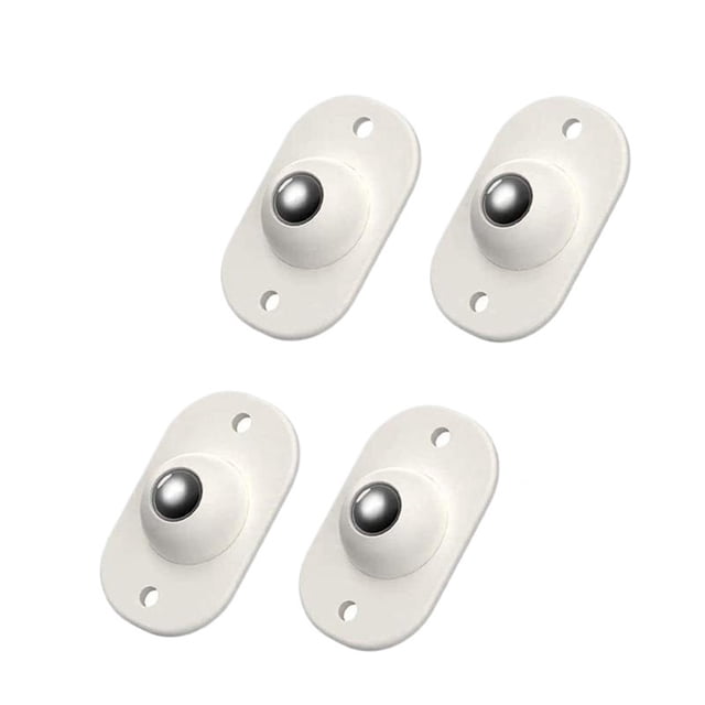 4 Pcs Roue Universelle en Acier Inoxydable Roulettes Auto-Adhésives Mini Pivotantes Rotation à 360 Degrés pour Poubelle de Meubles, Facile à Utiliser