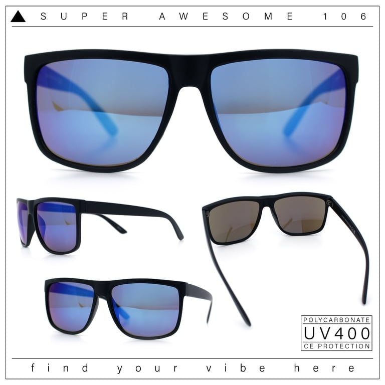 Oversized Horned Rim Sunglasses with UV400 Protection Plastic Frames Amazon.com: PASTL Oversized Square Sunglasses Black Thick  main image 4