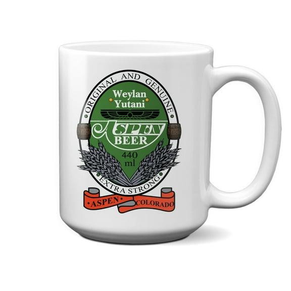 Weylan Yutani Aspen Beer Logo 15 Ounce Coffee Mug