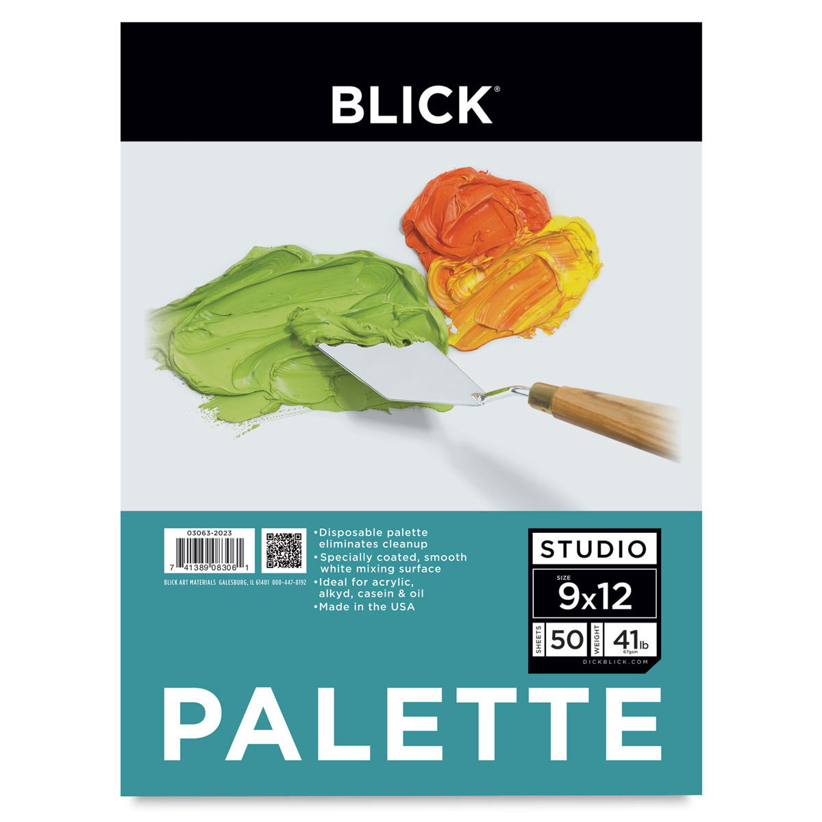 Blick Palette Paper Pad 9'' x 12'', 50 Sheets