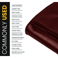 thumbnail image 5 of PROTARP Extra Heavy Duty 16 Mil Tarp, Maroon/Black 10′ X 10′, 5 of 7