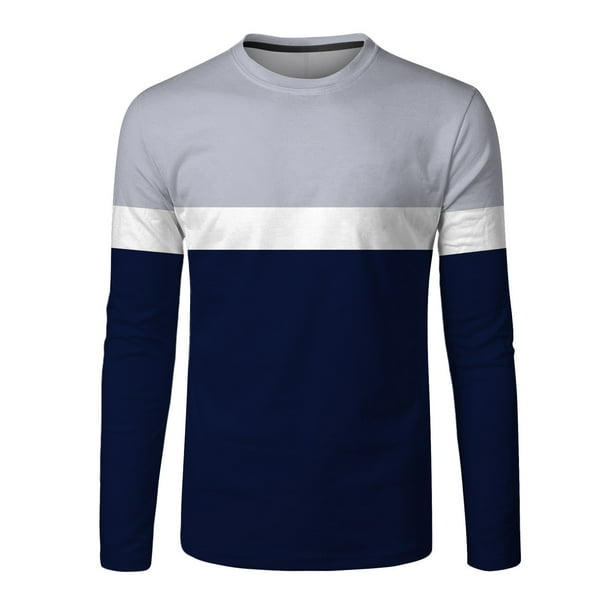 Navy blue round neck t shirt cheap
