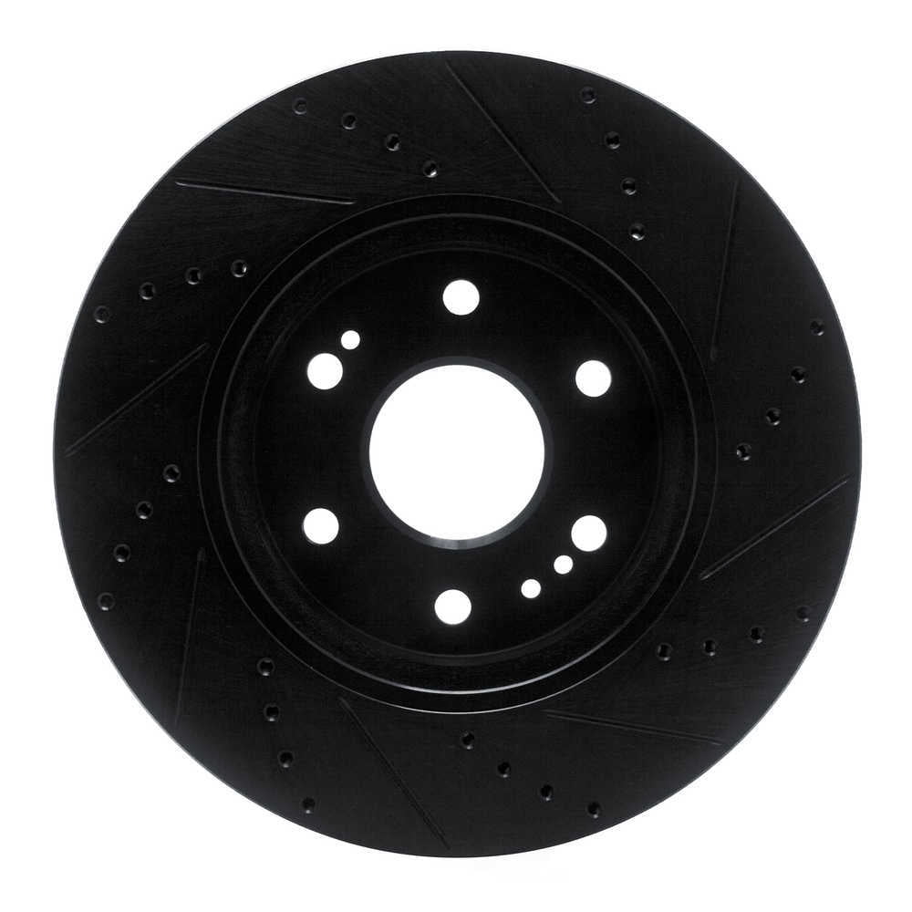 Dynamic Friction Company 633-47080L DFC Brake Rotor - Drilled And Slotted - Black