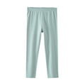 thumbnail image 2 of Cowsor Kids Boys Girls Spring Fall Solid Elastic Waist Casual Sports Lounge Pants Soft Base Layer Comfort Long Trousers For 3-15 Years Old, 2 of 6