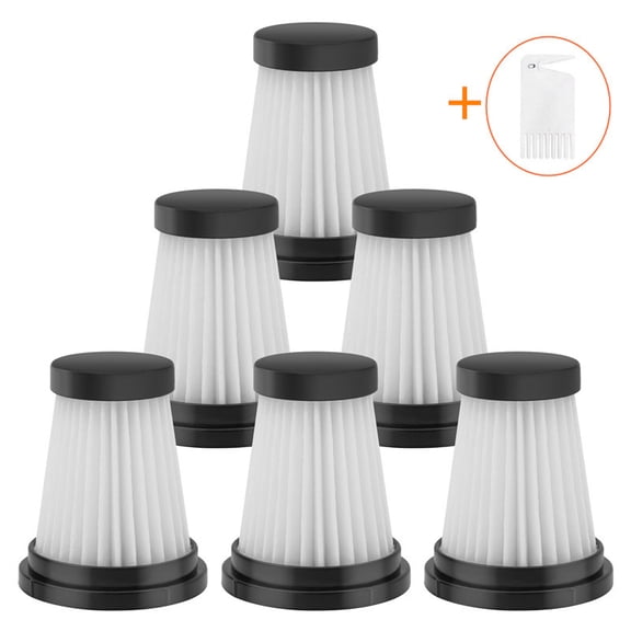 6 Pack HEPA Filters Replacement Parts Handheld Cordless Vacuum Cleaner Washable Accessories Filter