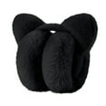 thumbnail image 2 of Critter for Women Earmuff Soft Plush Padded Ear Warmer Cute Outdoor Windproof Foldable Headband Cycling Black, 2 of 6