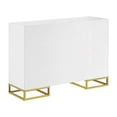 thumbnail image 5 of Elsa 2-door Accent Cabinet with Adjustable Shelves White and Gold, 5 of 8