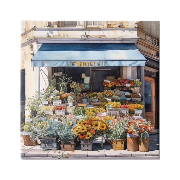 Stupell Industries Urban Flower Shop Botanical & Floral Painting Gallery Wrapped Canvas Print Wall Art, 17 x 17