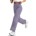 thumbnail image 6 of NELEUS Womens Plus Size 29" Wide Leg Pants Athletic Yoga Stretch Loose Legging Casual Sweatpants with Pockets,Light Purple,US Size 2XL, 6 of 9