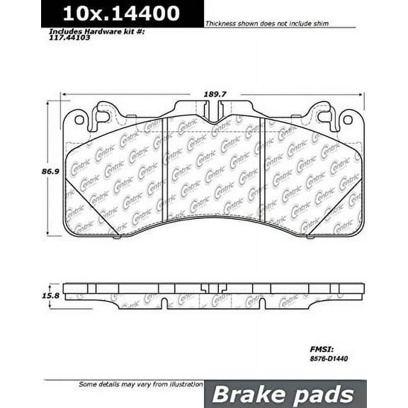 Centric 104.14400 Brake Pad