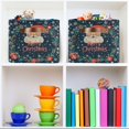 thumbnail image 6 of Yayeee Canvas Storage Basket with Handles for Shelves Fabric Bins Closet Organizer, Blue Christmas Santa, 6 of 8