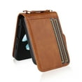 thumbnail image 4 of for Samsung Galaxy Z Flip 5 Wallet Case with Card Holder, Luxury PU Leather Protective Cover Removable Adjustable Shoulder Neck Strap Case for Samsung Galaxy Z Flip 5 Crossbody, Brown, 4 of 8