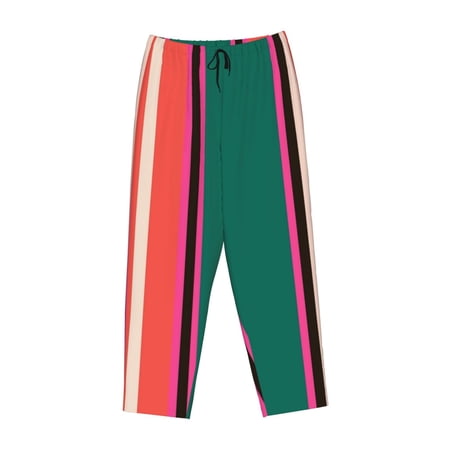 Kdxio Women s Comfy Stretch Vertical StripesPrint Drawstring Pajama Pants-Small
