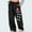 Black, variant on Aueoeo Women's Jogger Pants Cute Claws Printing Wide Leg Pants High-Waisted Drawstring Casual Sweatpants With Pockets Gray S
