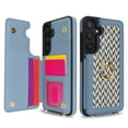 thumbnail image 3 of PU Leather Crossbody Wallet Case for Samsung Galaxy S24 Plus, Detachable Magnetic Card Holder RFID Blocking Adjustable Strap Rotating Ring Stand Elegant & Stylish Protective Phone Cover, Blue, 3 of 11