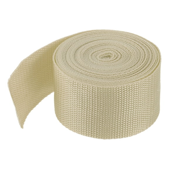 Uxcell Lightweight Polypropylene Webbing Strap 5cm 5 Yard Backpack Strapping Band Light Khaki for Cargo Straps