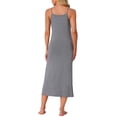 thumbnail image 3 of INSPIRE CHIC Women's Night Gowns Sleeveless Spaghetti Strap Round Neck Spring Summer Sleep Dress M Grey, 3 of 6