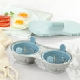thumbnail image 4 of unbranded 1Ud Steamed Egg Bowl Azul Ligero Y Para Microondas Con Antiadherente Para Huevos Perfectos, 4 of 8