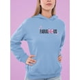 thumbnail image 2 of Fabulous With Pink Bow Hoodie Women -Image by Shutterstock, Female 4X-Large, 2 of 4