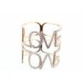 thumbnail image 3 of HeartsAndYou 1ct Round Cut Moissanite Love Word Valentine Promise Ring 18k Rose Gold Over Silver, 3 of 6