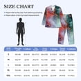 thumbnail image 4 of Naloa Colorful Abstract Waves Men’s Pajamas Set - Long Sleeve Button Down Sleep Shirt and Pajama Bottoms Sleepwear Set-Medium, 4 of 7