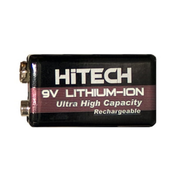 Batteries au Lithium-Ion HiTech de 9 Volts (600 mAh)