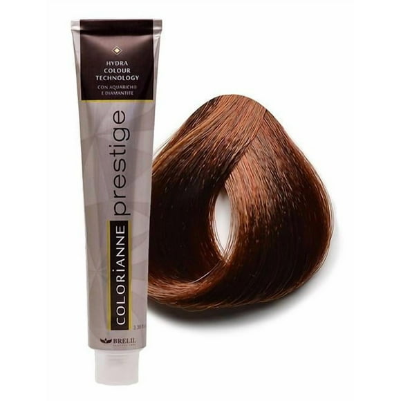 Brelil Colorianne Prestige Permanent Cream Hair Color 100 ml | Rich Coverage, Long-Lasting, Made in Italy - 6.44H
