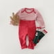 thumbnail image 3 of Gibobby Conjunto de ropa de bebé Conjunto de ropa de dormir con pantalones largos de algodón a rayas de otoño para bebés y niñas recién nacidos(Rojo,12-18 Months), 3 of 4