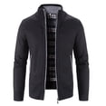 thumbnail image 2 of Mens Casual Zip Knitted Jacket Sweater Cardigan Shirt Slim Fit Warm Tops Coat, 2 of 8