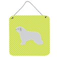 thumbnail image 1 of Spanish Water Dog Checkerboard Green Wall or Door Hanging Prints, 1 of 1
