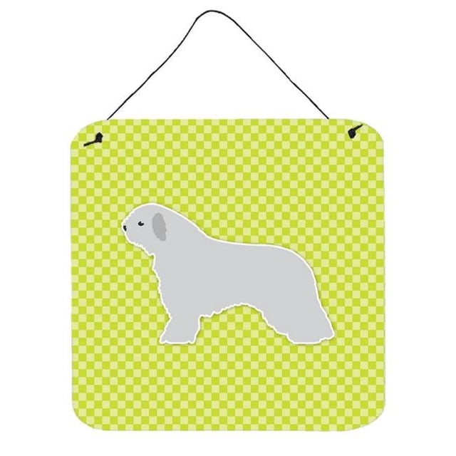Spanish Water Dog Checkerboard Green Wall or Door Hanging Prints