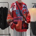 thumbnail image 5 of Suéter retro de oso con viento navideño Y2K para amantes del otoño y el invierno, ropa de lana que engrosa la calle, estilo perezoso y holgado, 5 of 5