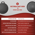thumbnail image 3 of Victoria Cast Iron Pizza Crepe Pan, Dosa, Roti Tawa, Budare, 15 Inch, Black, 3 of 6