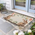 thumbnail image 2 of Easter Doormat Outdoor Entrance 18"x30", Retro Rabbit Egg Tree Leaves Painting Spring Absorb Moisture Dirt Door Mats, Non-Slip Rubber Backing Floor Mats Indoor, Low-Profile Front Door Rugs, 2 of 9