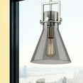 thumbnail image 3 of Innovations Lighting  Newton Cone - 1 Light 10" Stem Hung Pendant Satin Nickel/Plated Smoke, 3 of 4