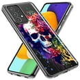 thumbnail image 2 of MUNDAZE Samsung Galaxy A03S Shockproof Clear Hybrid Protective Phone Case Fantasy Skull Red Purple Roses Cover, 2 of 6
