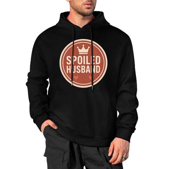 I Am A Spoiled Husband Men's Cotton Hoodie - Hooded Sweatshirt for Men 4X-Large