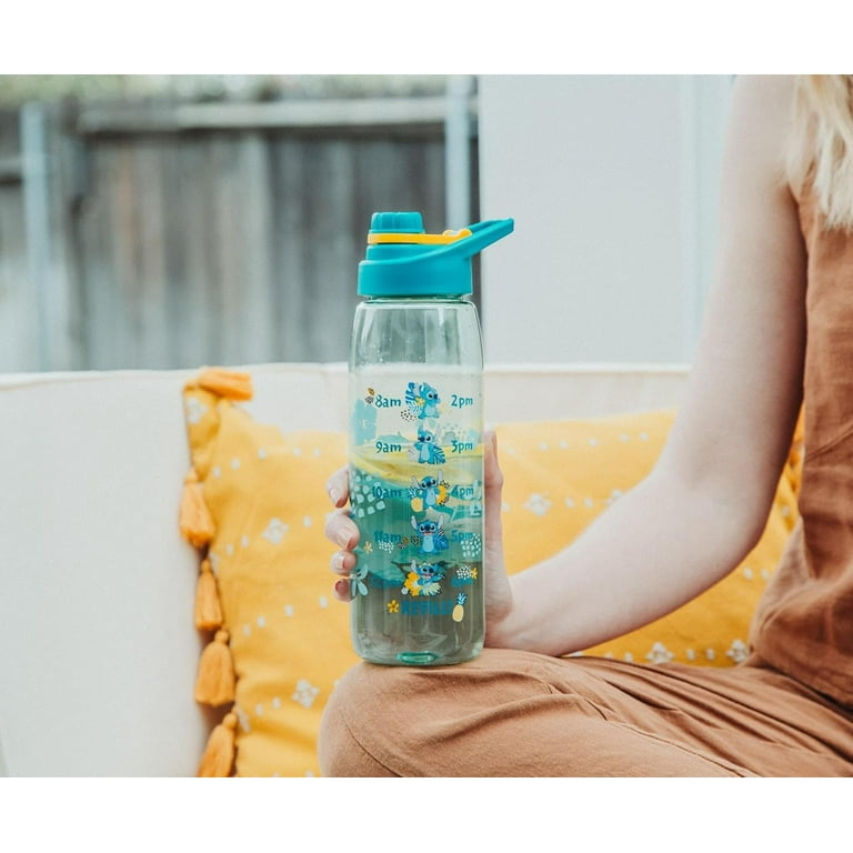 Silver Buffalo Lilo and Stitch Water Bottle, 28 Oz, Tritan Plastic