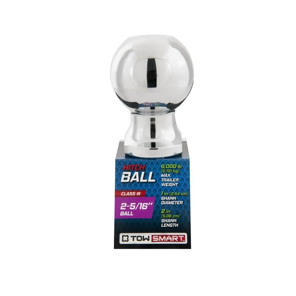 Classe IV - boule d'attelage de 5,87 cm (2 5/16 po) x 2,54 cm (1 po) de diamètre de tige x 5,08 cm (2 po) de longueur de tige 2,7 tonnes (6 000 lb) boule d'attelage