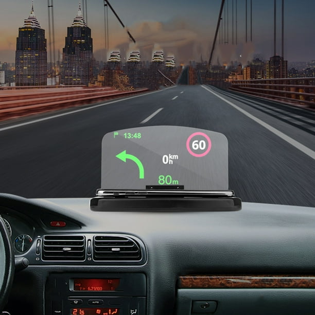 Pantalla de visualización frontal para coche con carga rápida inalámbrica | Proyector de navegación móvil para Android e iOS | HUD para una conducción más segura