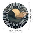 thumbnail image 5 of Elegant Metal Hanging Wind Spinner with Wavy Sound Wave Design - Perfect Wind Chime for Yard and Garden Decor, 5 of 6