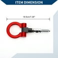 thumbnail image 6 of Unique Bargains Tow Hook /Universal Car Front Bumper Towing Hook / Durable Metal Rotary Tow Hook Ring 18.5cm 3mm 1pcs Red, 6 of 7