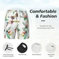 thumbnail image 5 of Balery Pretty Floral With Leaves Mens Swim Trunks Swim Shorts for Men Quick Dry Inseam Beach Shorts with Compression Liner Pocket-3X-Large, 5 of 9