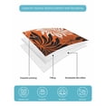 thumbnail image 5 of Quilts Twin Size Bedding Set, Orange Black Flowers Lightweight Quilted Comforter, Modern Abstract Blooms Floral Soft Reversible Bedspread Coverlet with Pillow Covers for All Season, 68" x 86", 5 of 7