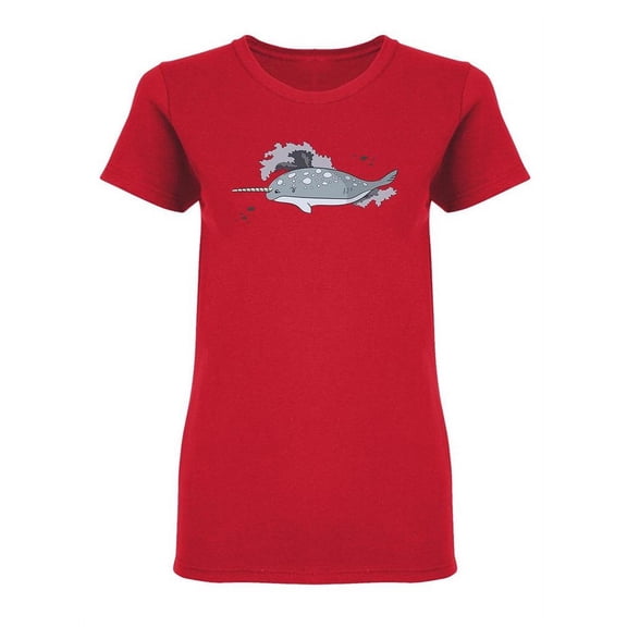 Narwhal Design Shaped T-Shirt Women -Image by Shutterstock, Female Small